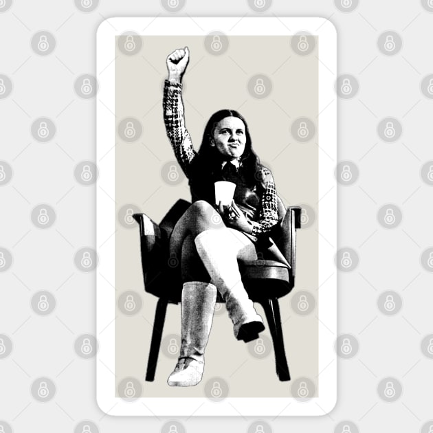 Bernadette Devlin McAliskey / Retro Graphic Artwork Sticker by feck!